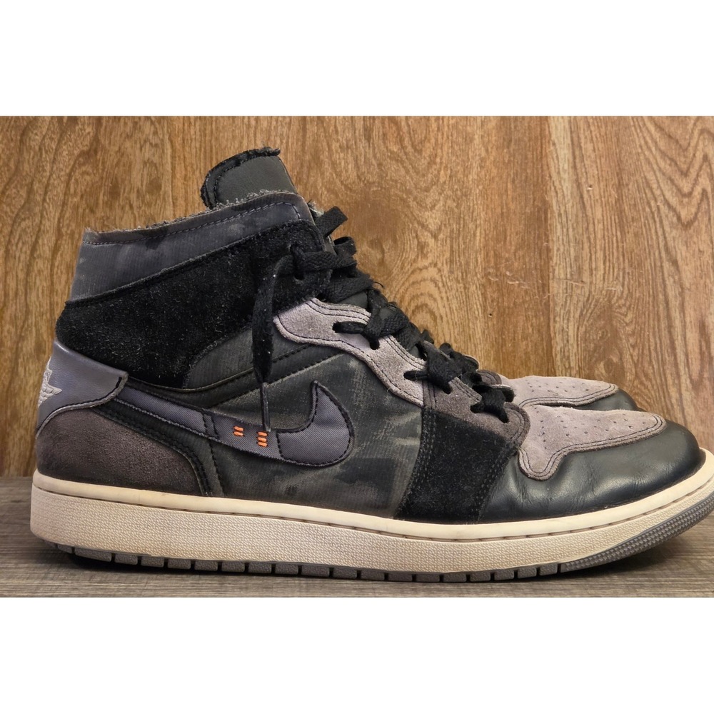 Nike Air Jordan 1‎ Mid Craft Inside Out Athletic Shoes Mens Size 12 Black Gray